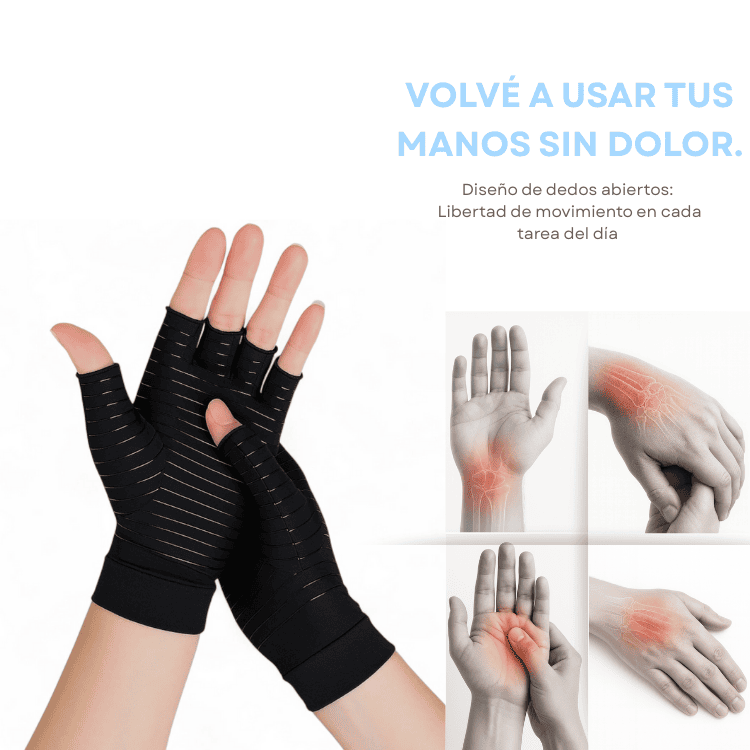 Guantes de compresion con cobre - Alivia tu dolor, recuperá tu movilidad & bienestar general