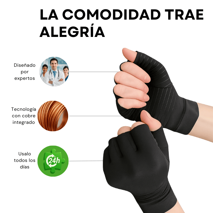 Guantes de compresion con cobre - Alivia tu dolor, recuperá tu movilidad & bienestar general